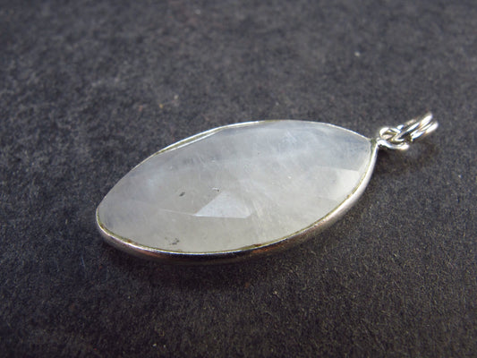 Natural Glow From Inside Moonstone 925 Silver Pendant - 1.2" - 2.34 Grams