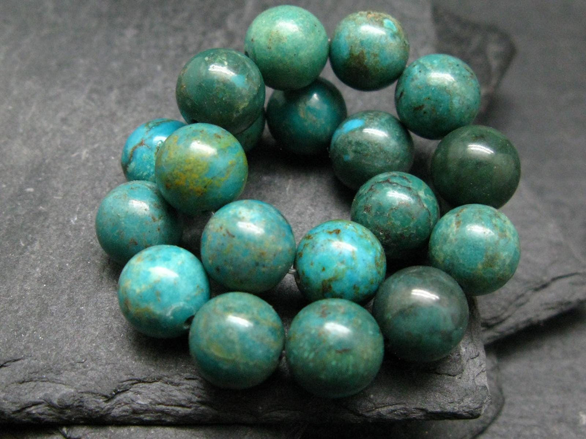 Turquoise Genuine Untreated Bracelet ~ 7 Inches ~ 10mm Round Beads