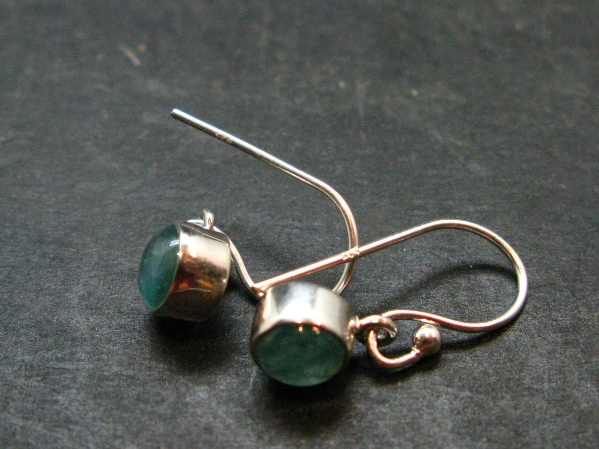 Extremely Rare Grandidierite Silver Earrings From Madagascar - 1.0"