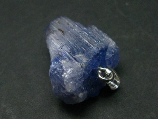 Tanzanite Pendant In Sterling Silver From Tanzania - 1.1" - 7.96 Grams
