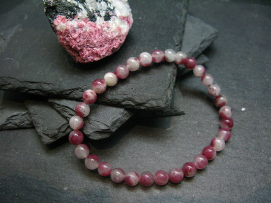 Gem Eudyalite Eudialyte Genuine Bracelet ~ 7 Inches ~ 6mm Round Beads