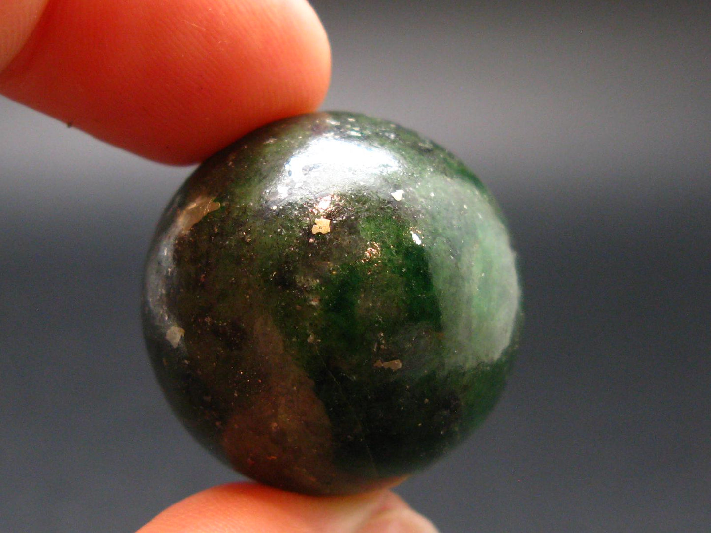 Gem Tsavorite Garnet Sphere Ball From Tanzania - 26.73 Grams - 0.9"