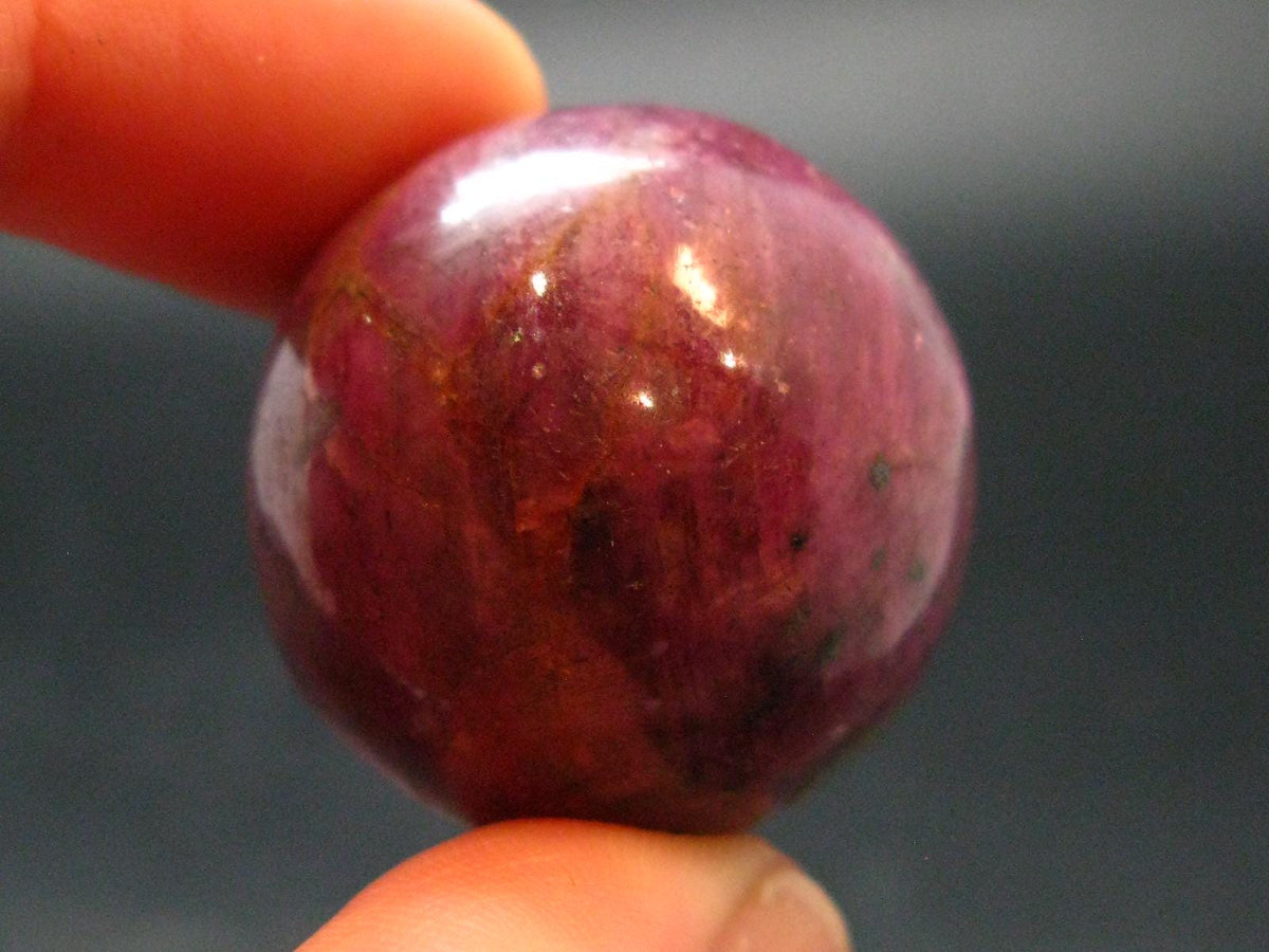 Genuine Ruby Corundum Sphere from India - 1.1" - 40.81 Grams