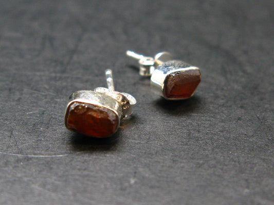 Zincite Zinkite Stud Earrings Sterling Silver From Poland - 1.65 Grams