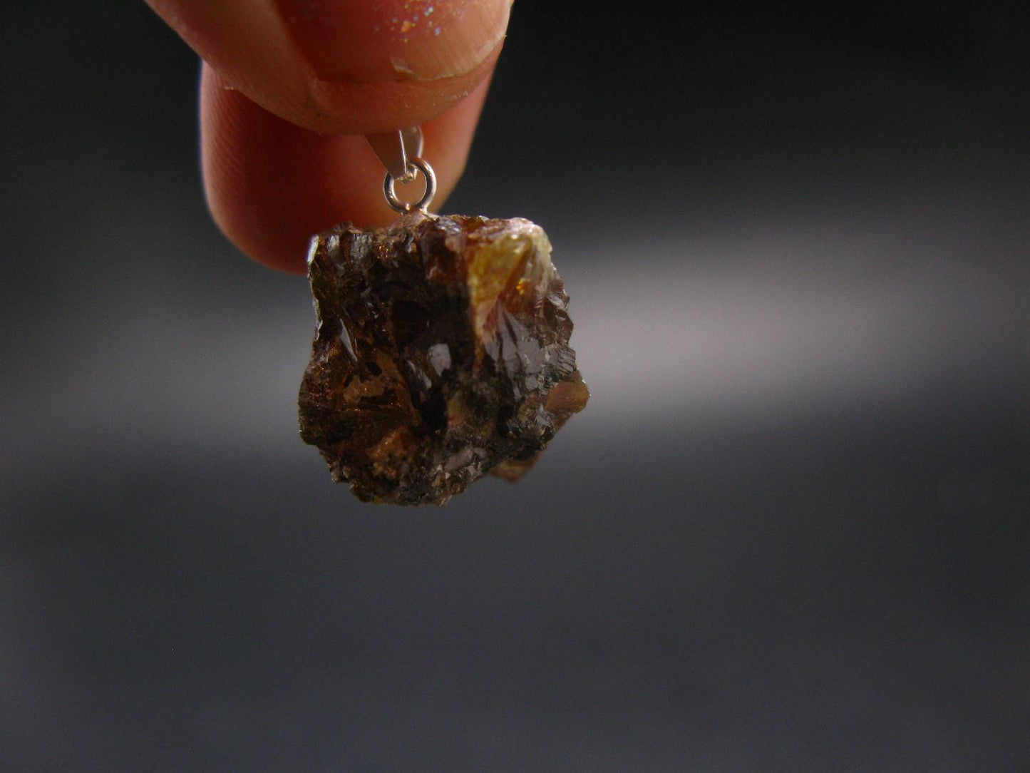 Sphalerite 925 Silver Pendant from Spain - 0.8" - 4.84 Grams