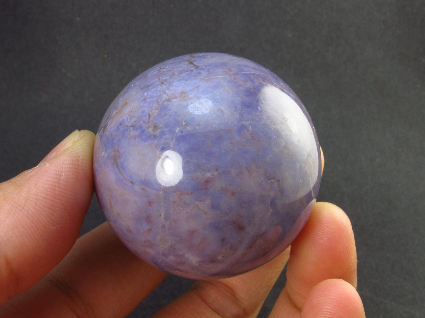 Purple Jade Sphere Ball from Turkey - 1.6" - 103.8 Grams