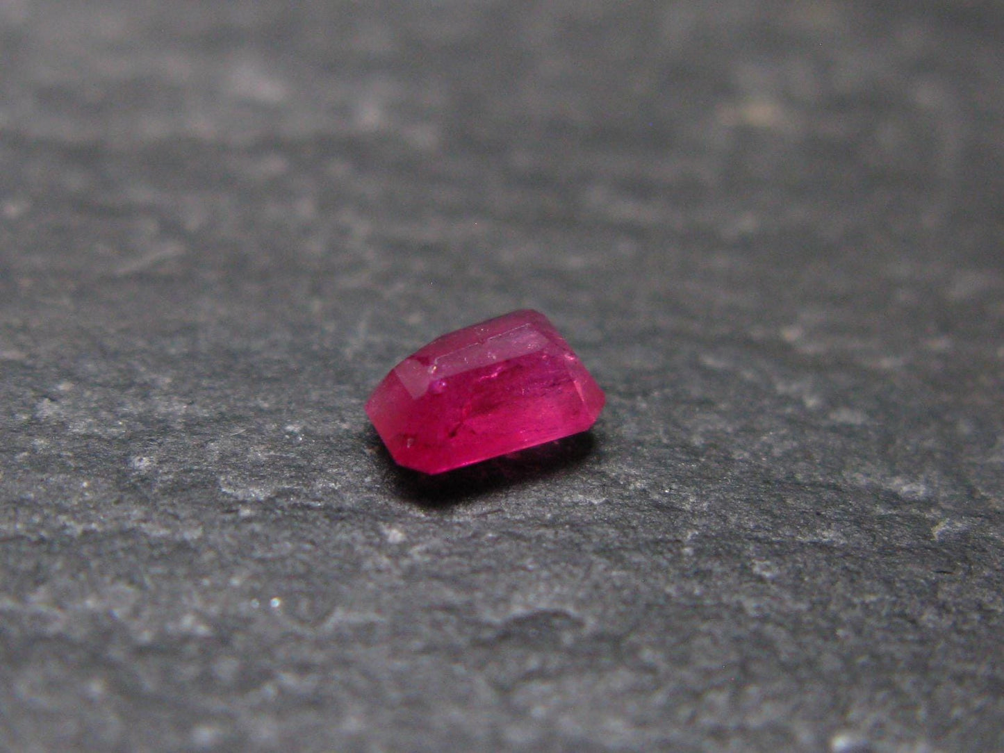 Beautiful Rare Gem Bixbite Red Beryl Emerald Cut Stone From Utah USA - 0.25 Carats - 4.3x2.9mm