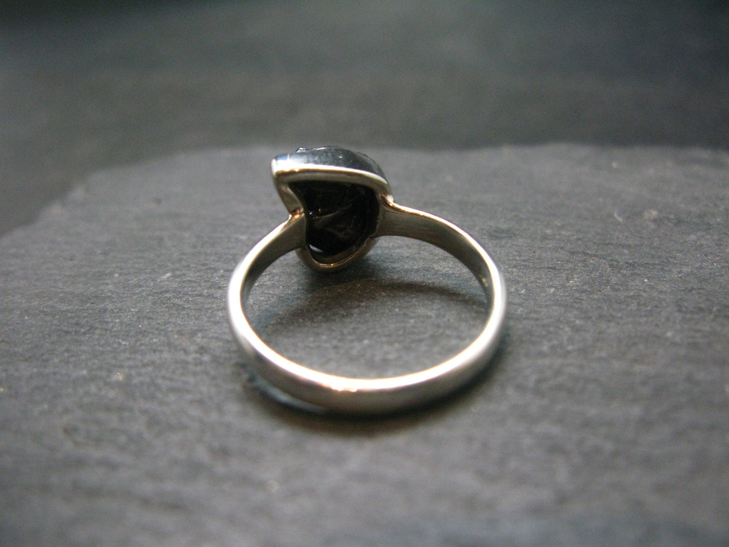 Large Meteorite Campo Del Cielo Sterling Silver Ring From Argentina - 4.14 Grams - Size 8