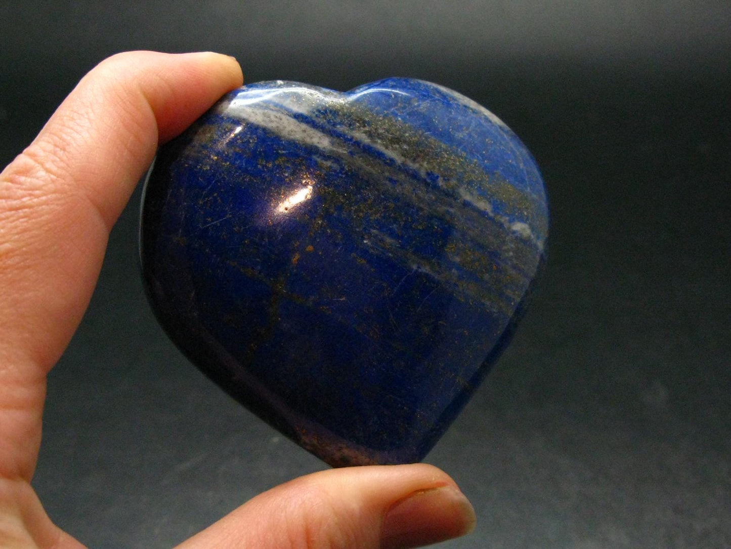 Lapis Lazuli Lazurite Tumbled Heart From Afghanistan - 2.5"