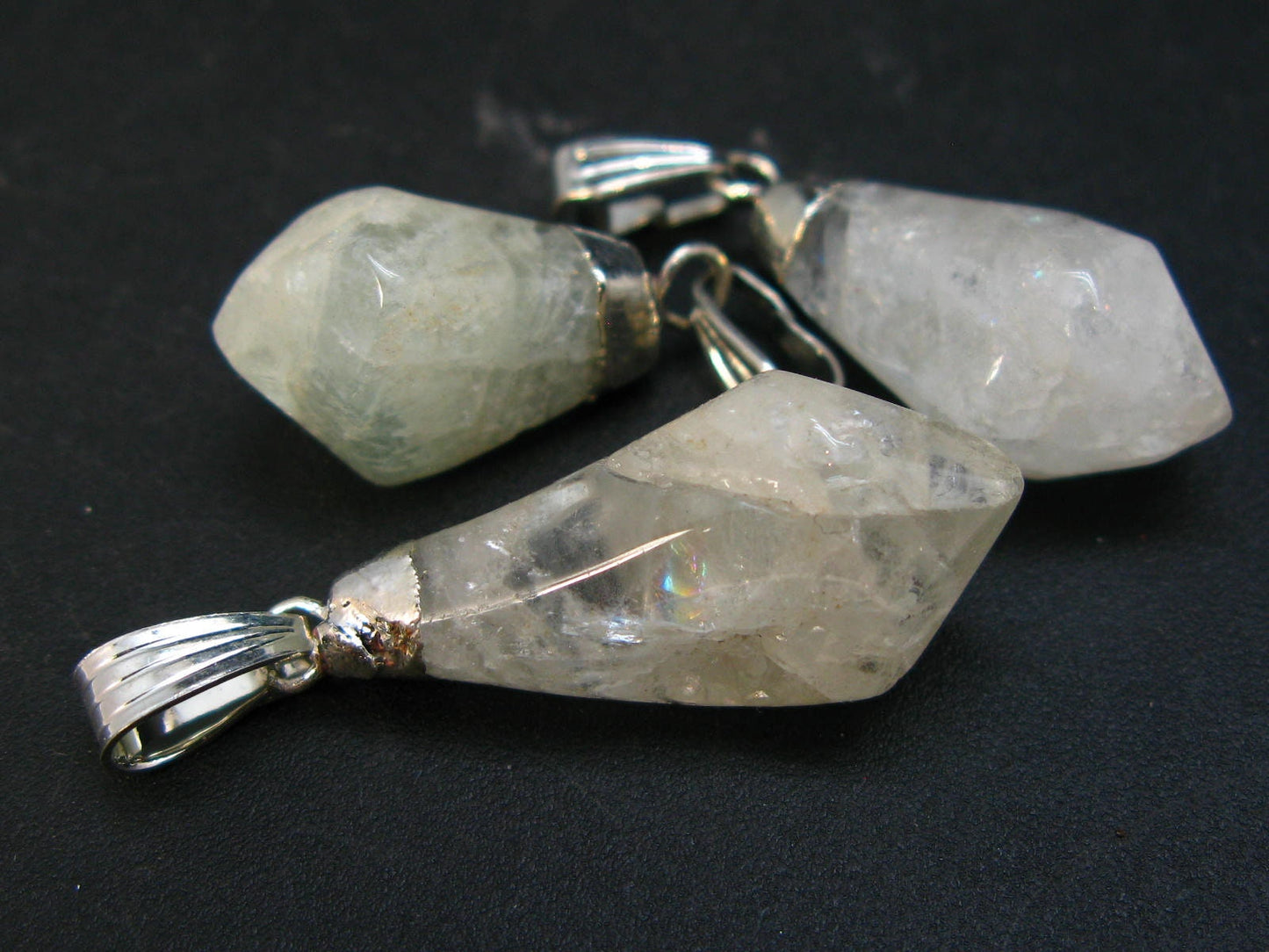 Lot of 3 Natural Diamond Shape Aquamarine Pendant Stone from Brazil