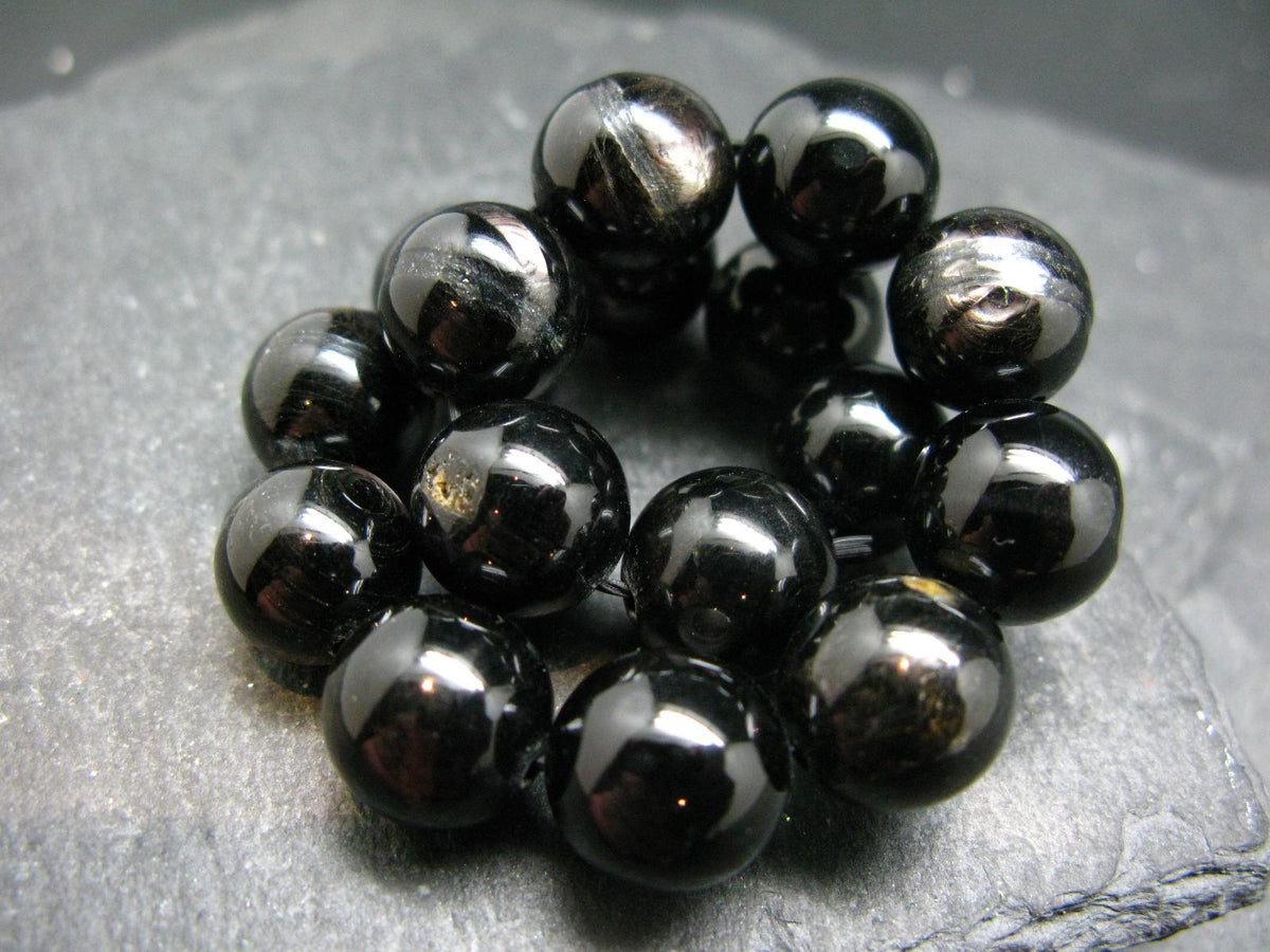 Hypersthene Genuine Bracelet ~ 7 Inches ~ 12mm Round Beads