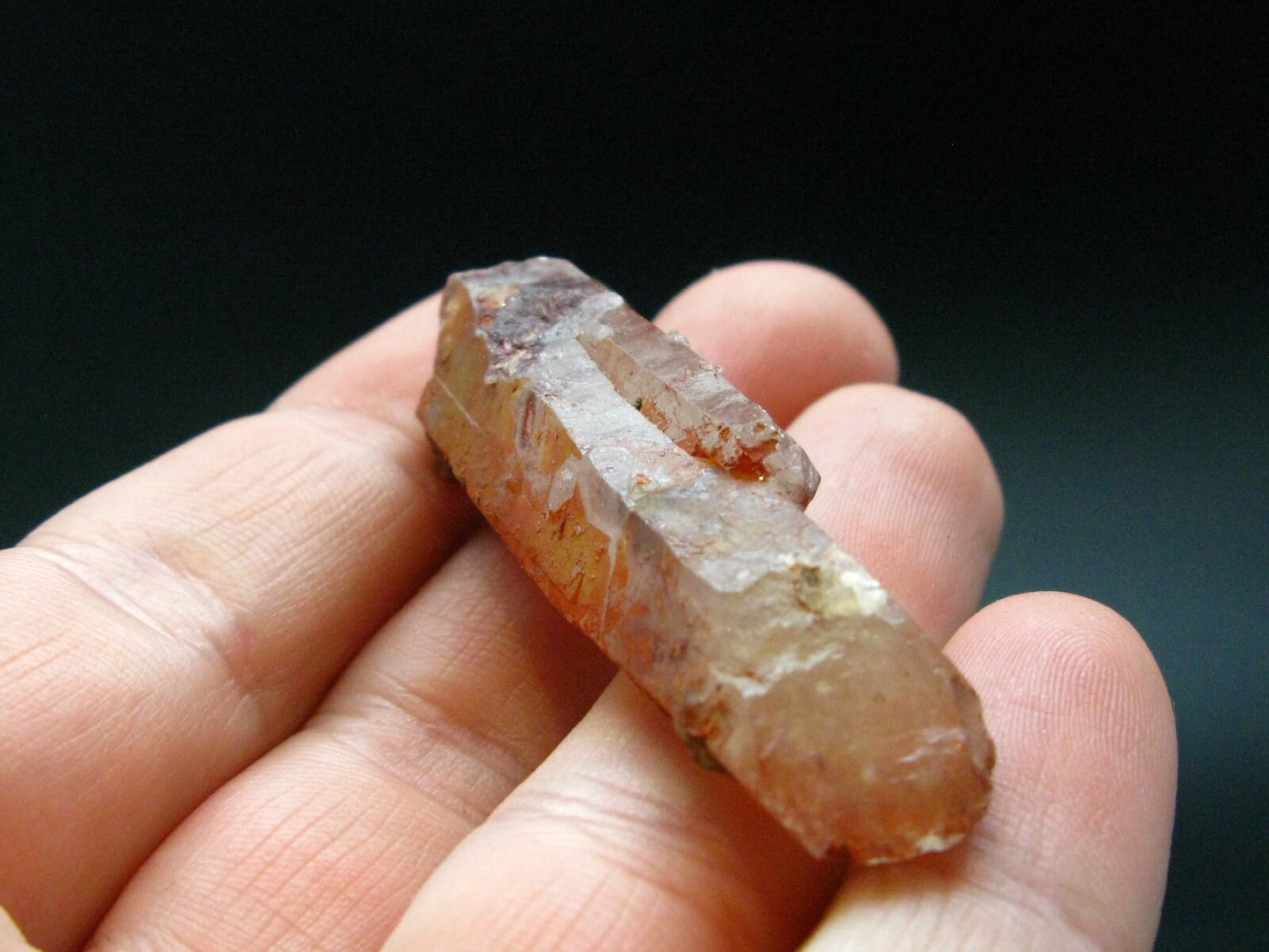 Tangerine Quartz Crystal Cluster From Brazil - 9.44 Grams - 1.7"