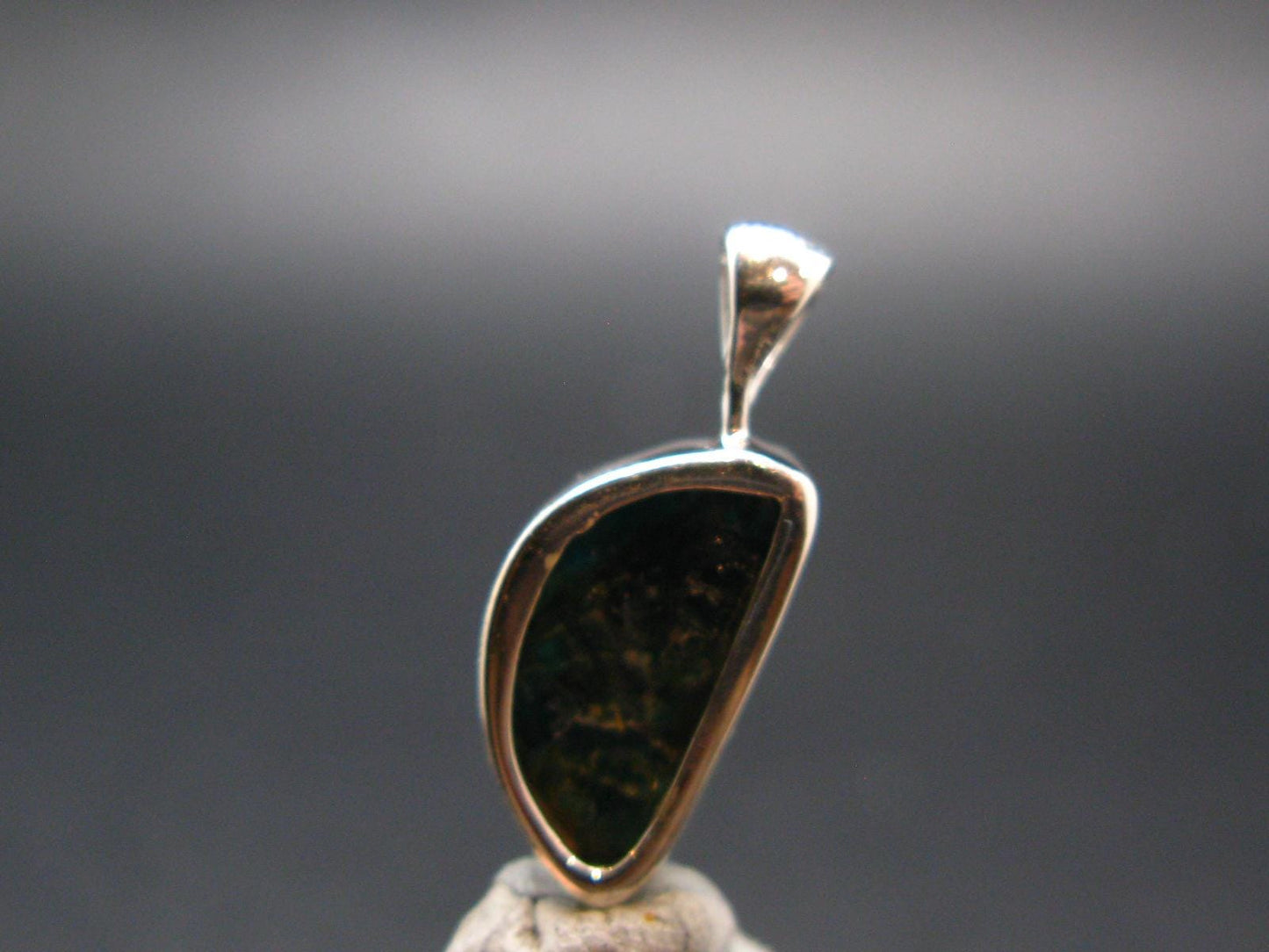 Blue Lazulite Silver Pendant From Pakistan - 0.8" - 2.0 Grams
