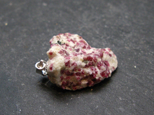 Rare Kakortokite Silver Pendant From Greenland - 4.28 Grams - 1.1"