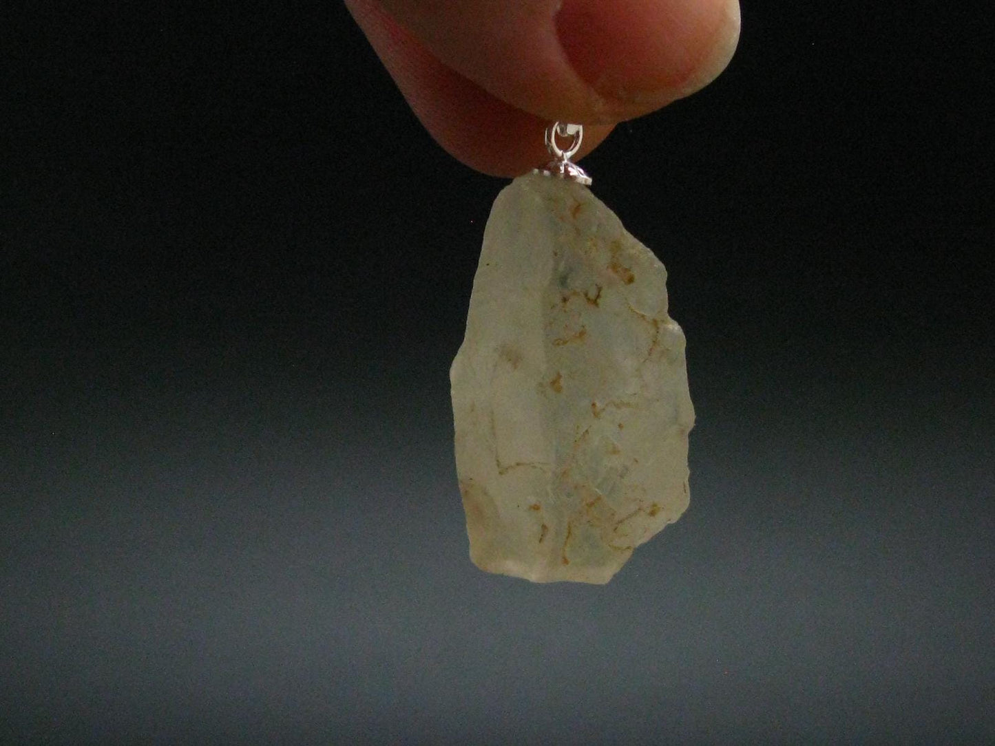 Rare Sanadine Golden Orthoclase Crystal Pendant From Madagascar - 1.3" - 4.51 Grams
