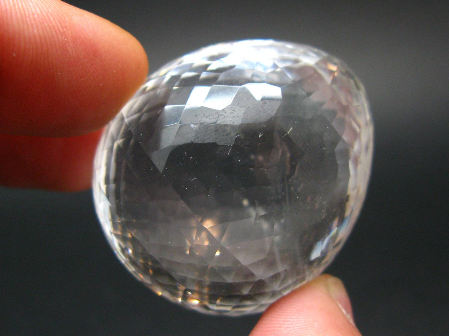 Facetted Quartz Egg From Brazil - 76.45 Grams - 1.7"