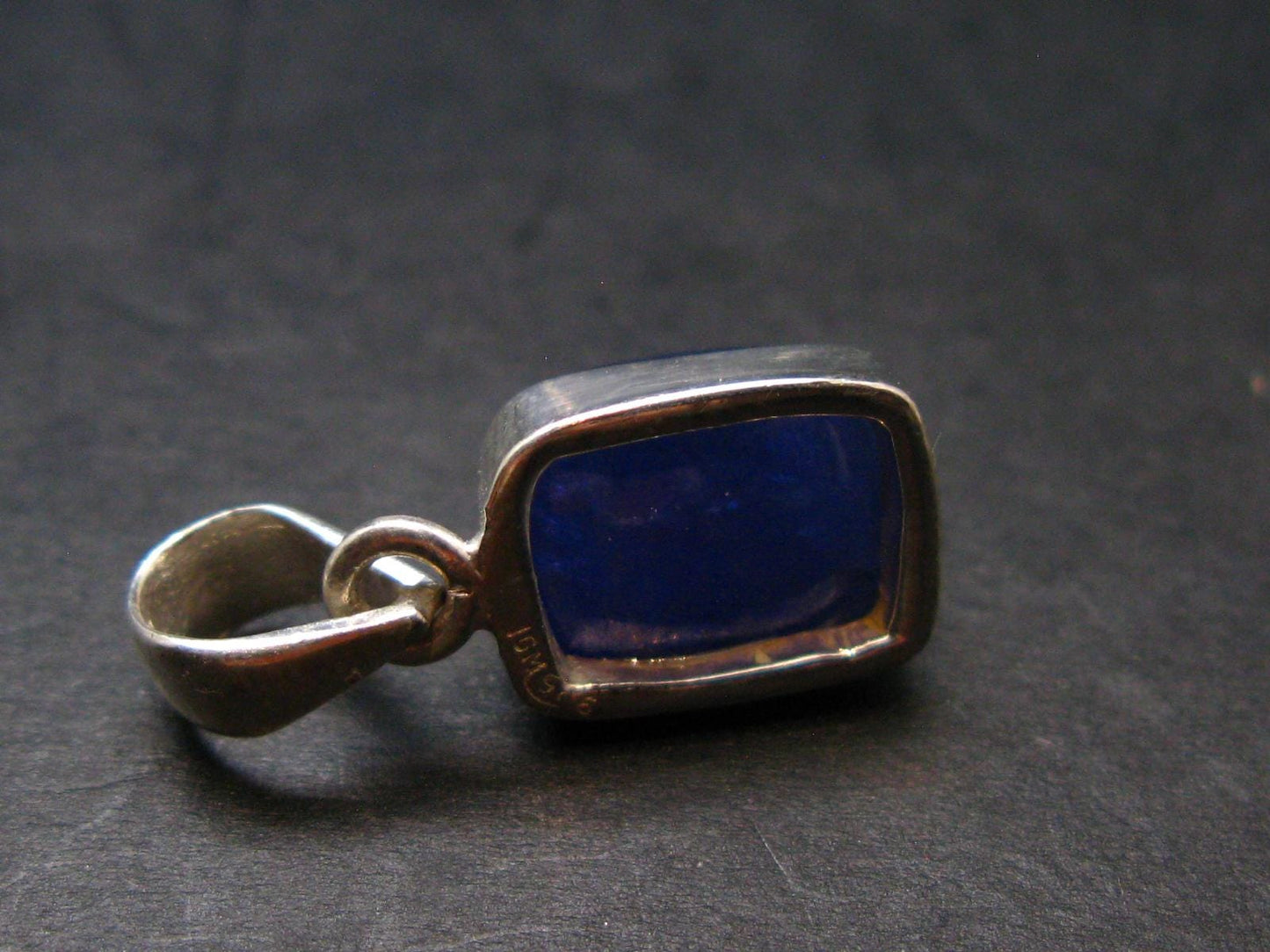 Large Gemmy Natural Faceted Tanzanite Zoisite Sterling Silver Pendant from Tanzania - 0.9'' - 3.28 Grams