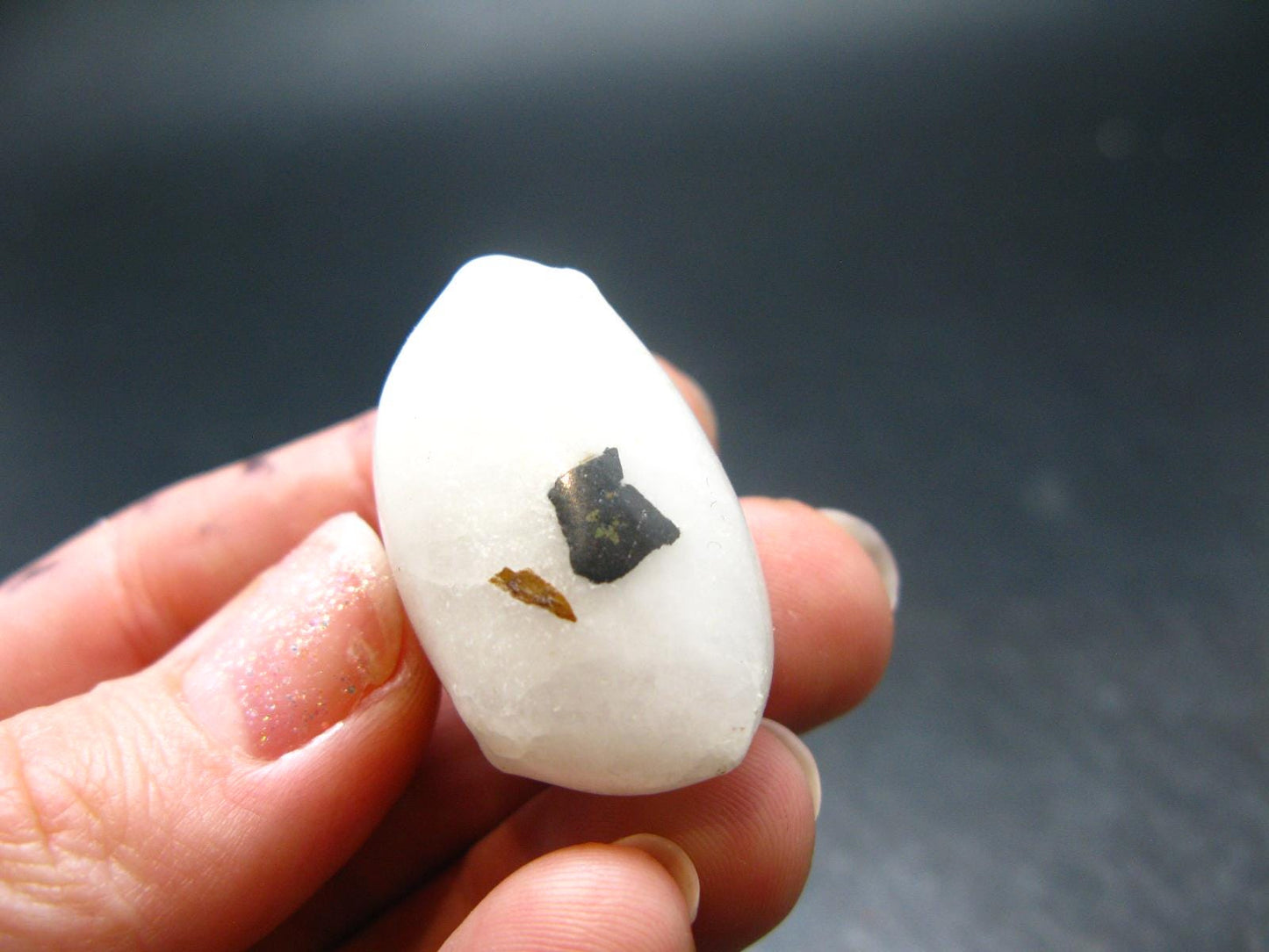 Rare Cryolite Tumbled Stone From Greenland - 1.2" - 14.28 Grams
