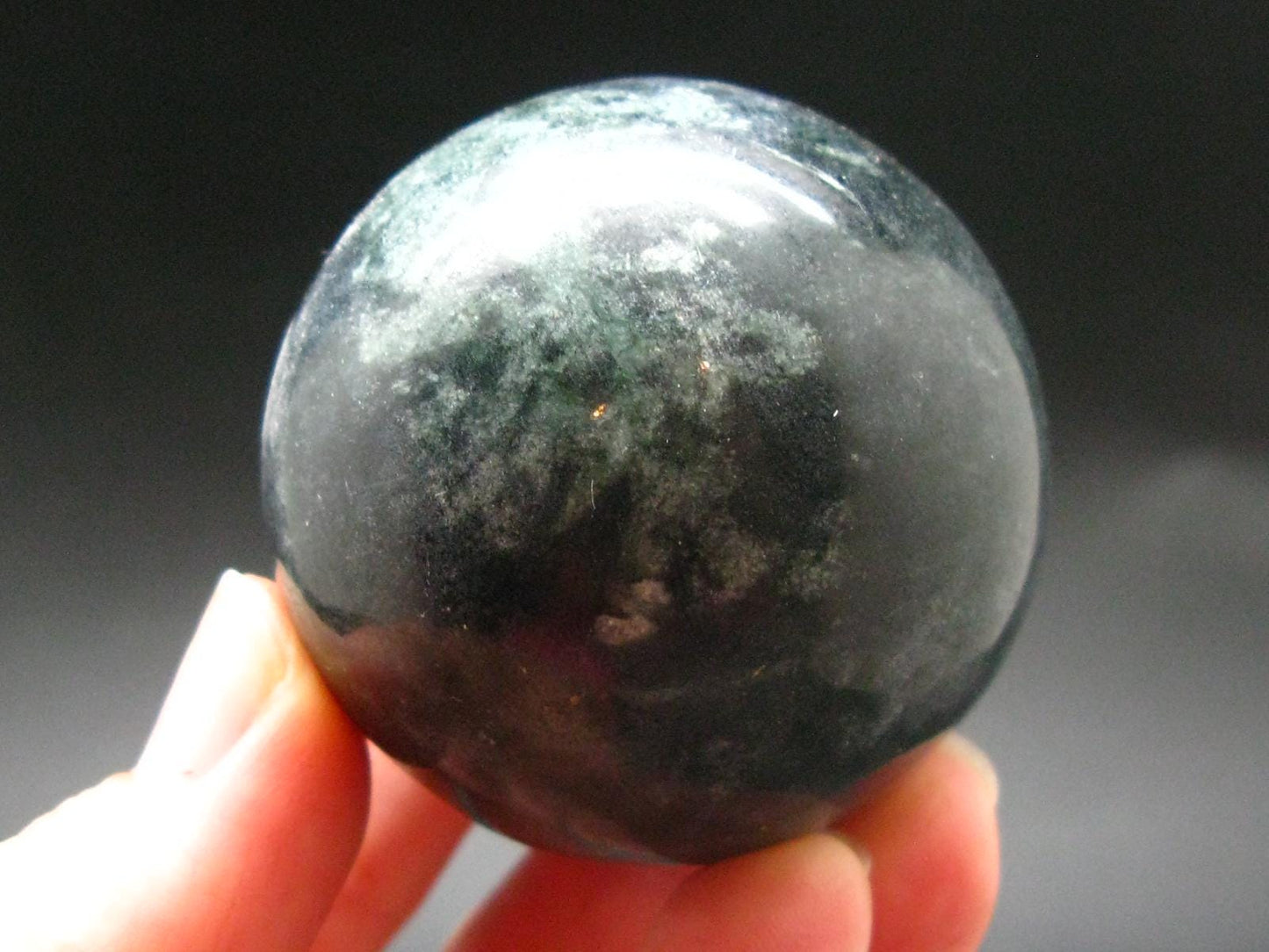Nephrite Jade 1.7" Sphere Ball From Canada - 126.83 Grams