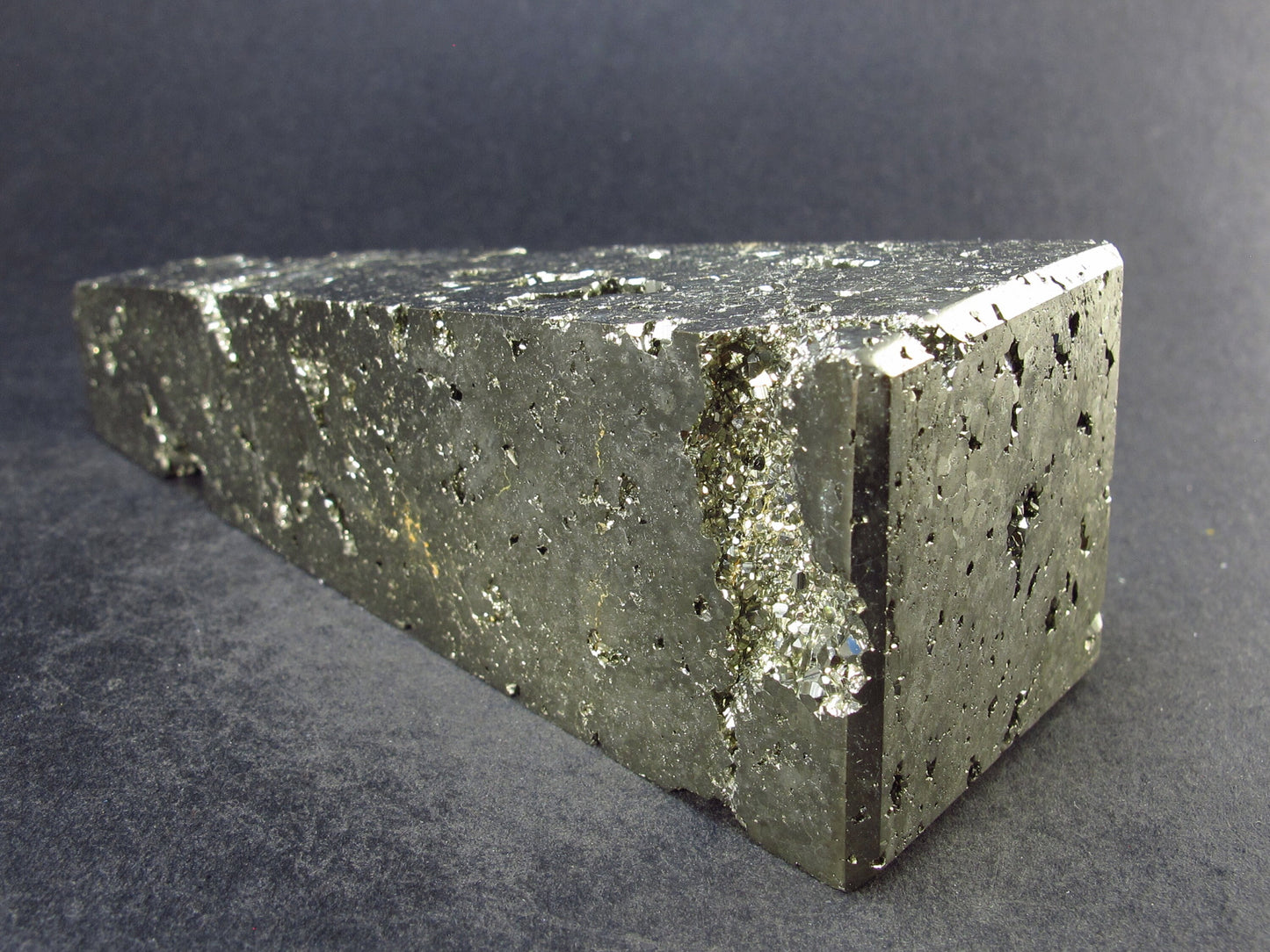 Pyrite Crystal Obelisk Pyramid from Peru - 4.4" - 315 Grams