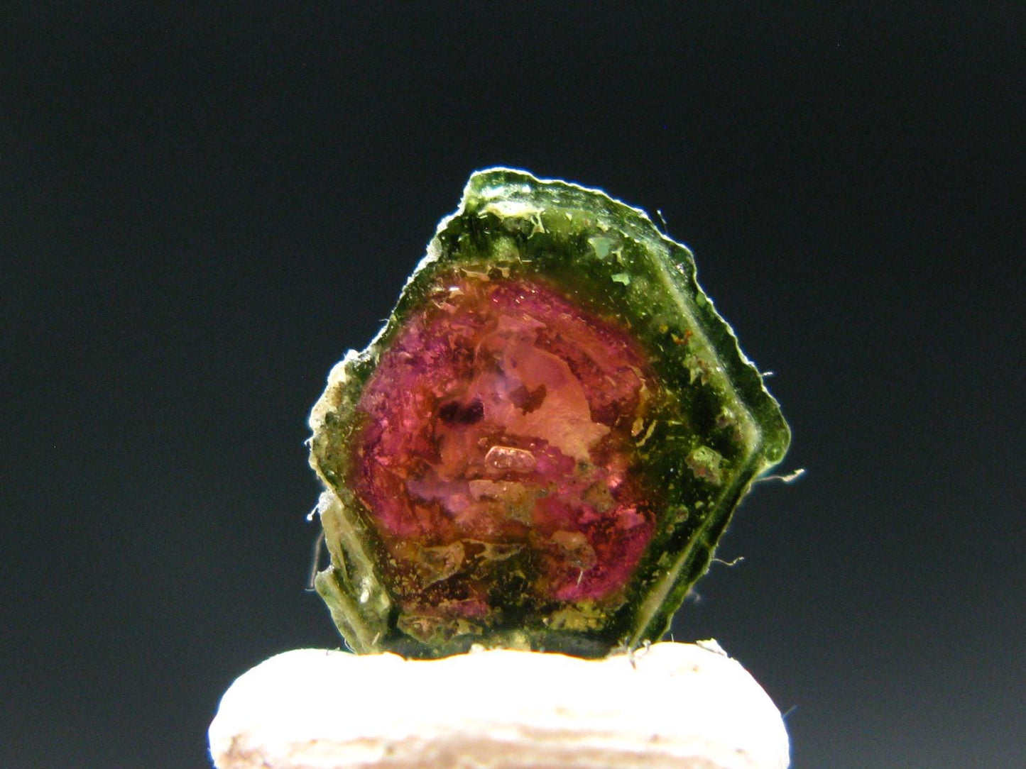 Rare Watermelon Tourmaline Crystal Slice From Brazil - 2.45 Carats