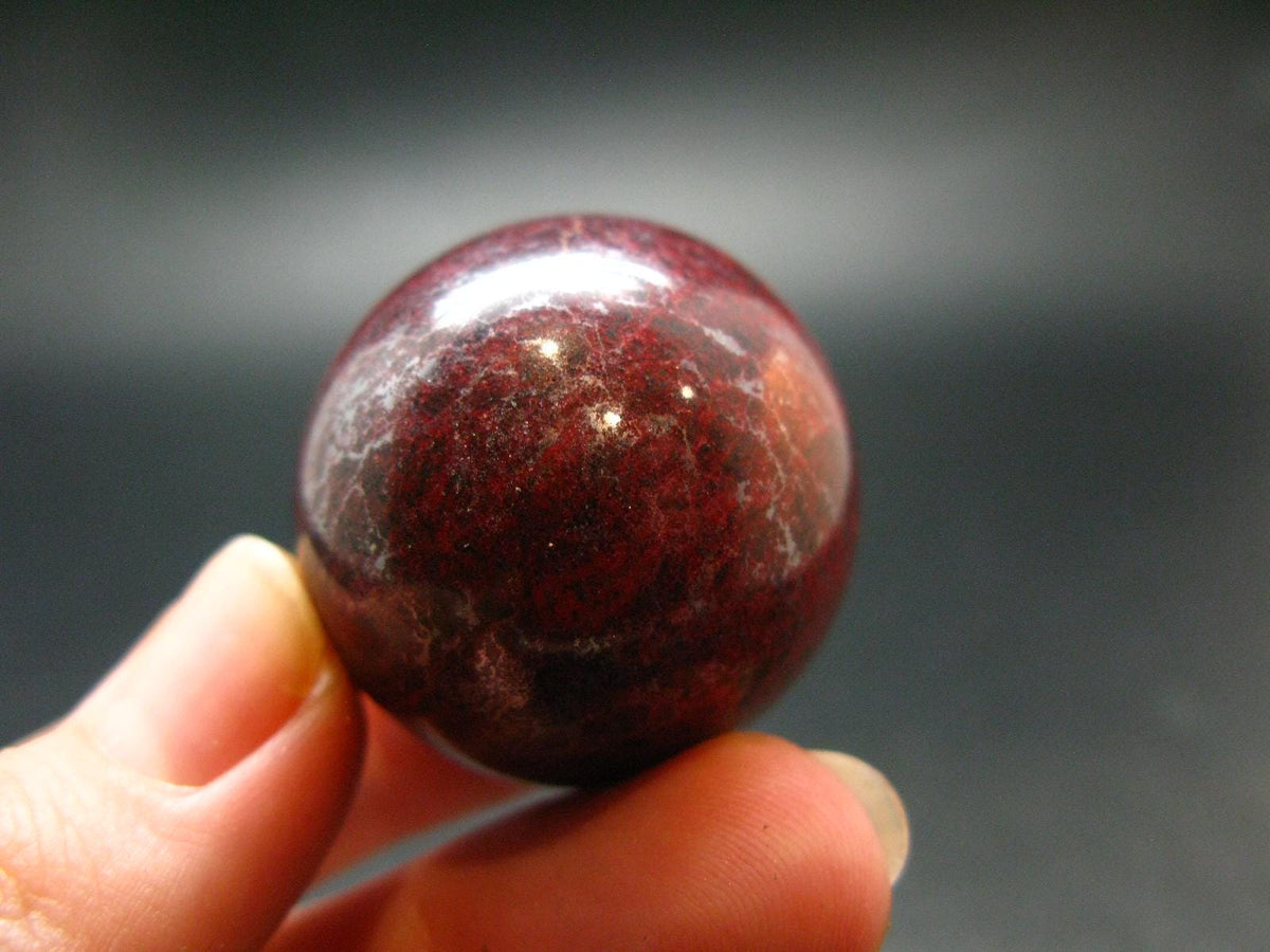 Large Cinnabar Ball Sphere from Spain - 61.88 Grams - 1.2"
