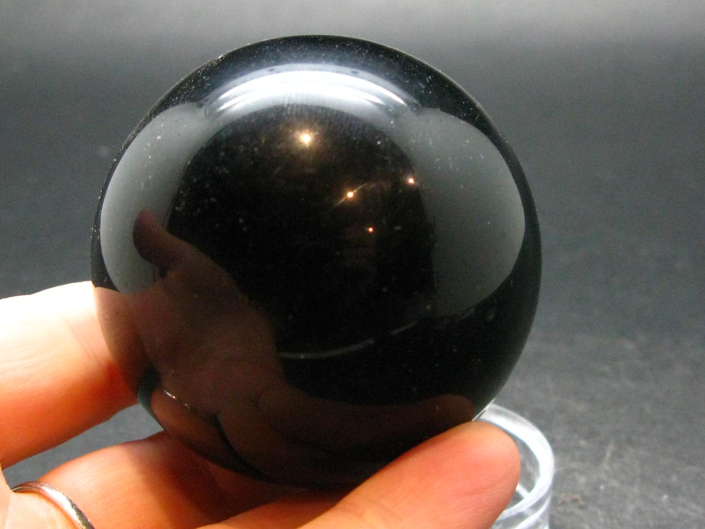 Black Obsidian Sphere From Mexico - 2.1"