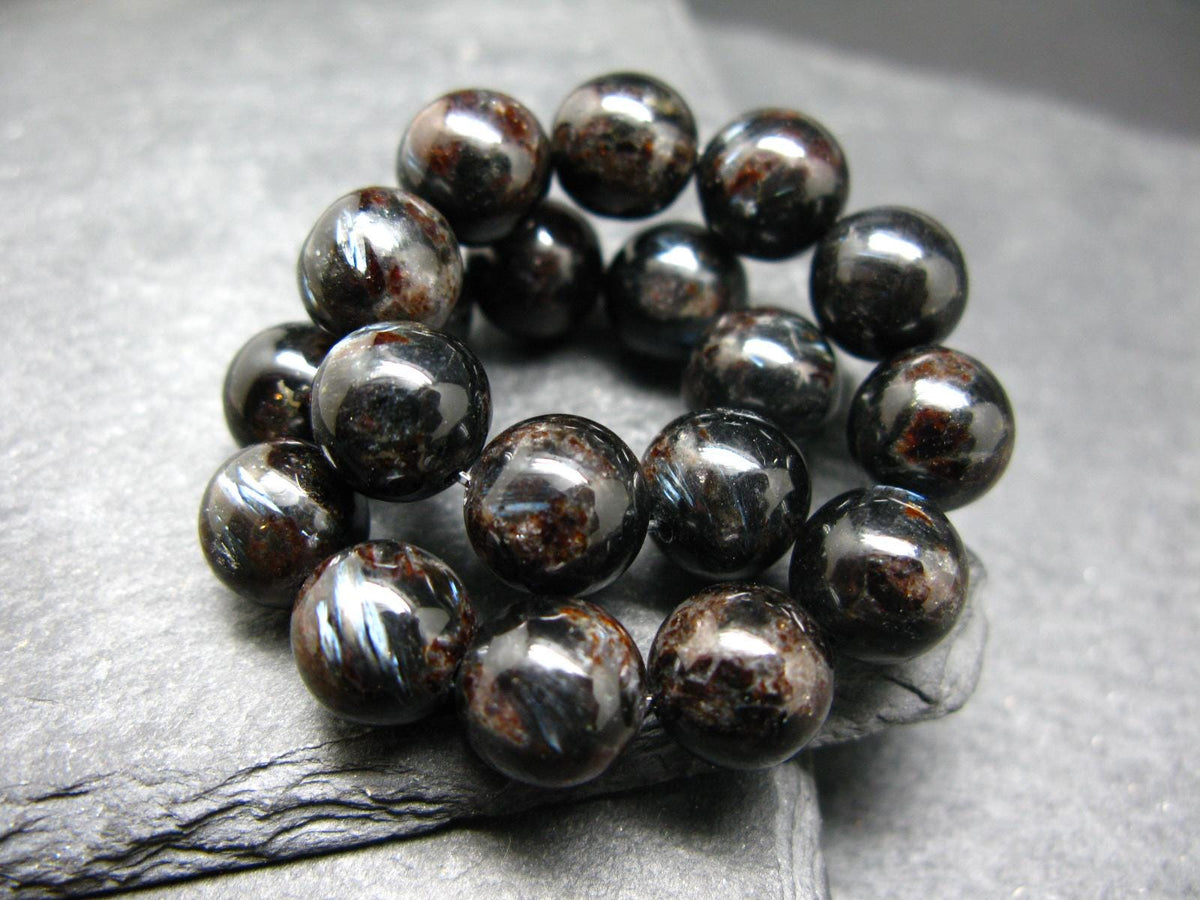 Astrophylite Astrophyllite Genuine Bracelet ~ 7 Inches ~ 10mm Round Beads