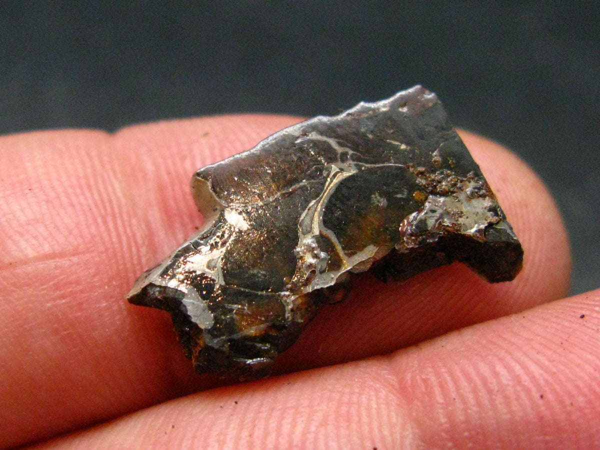 Large Sericho Meteorite Pallasite Olivine Slice From Kenya - 0.8" - 1.27 Grams