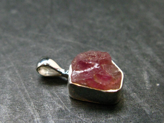 Rare Large Pezzottaite Pink Beryl 925 Silver Pendant from Madagascar - 6.80 Carats - 0.7"