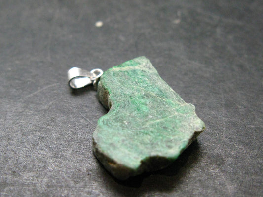 Extremely Rare Natural Maw Sit Sit Crystal Silver Pendant from Myanmar - 1.2" - 4.25 Grams