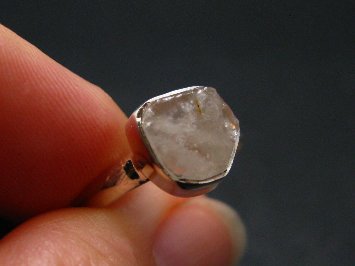 Phenakite Phenacite Crystal Silver Ring From Nigeria - Size 6 - 2.04 Grams