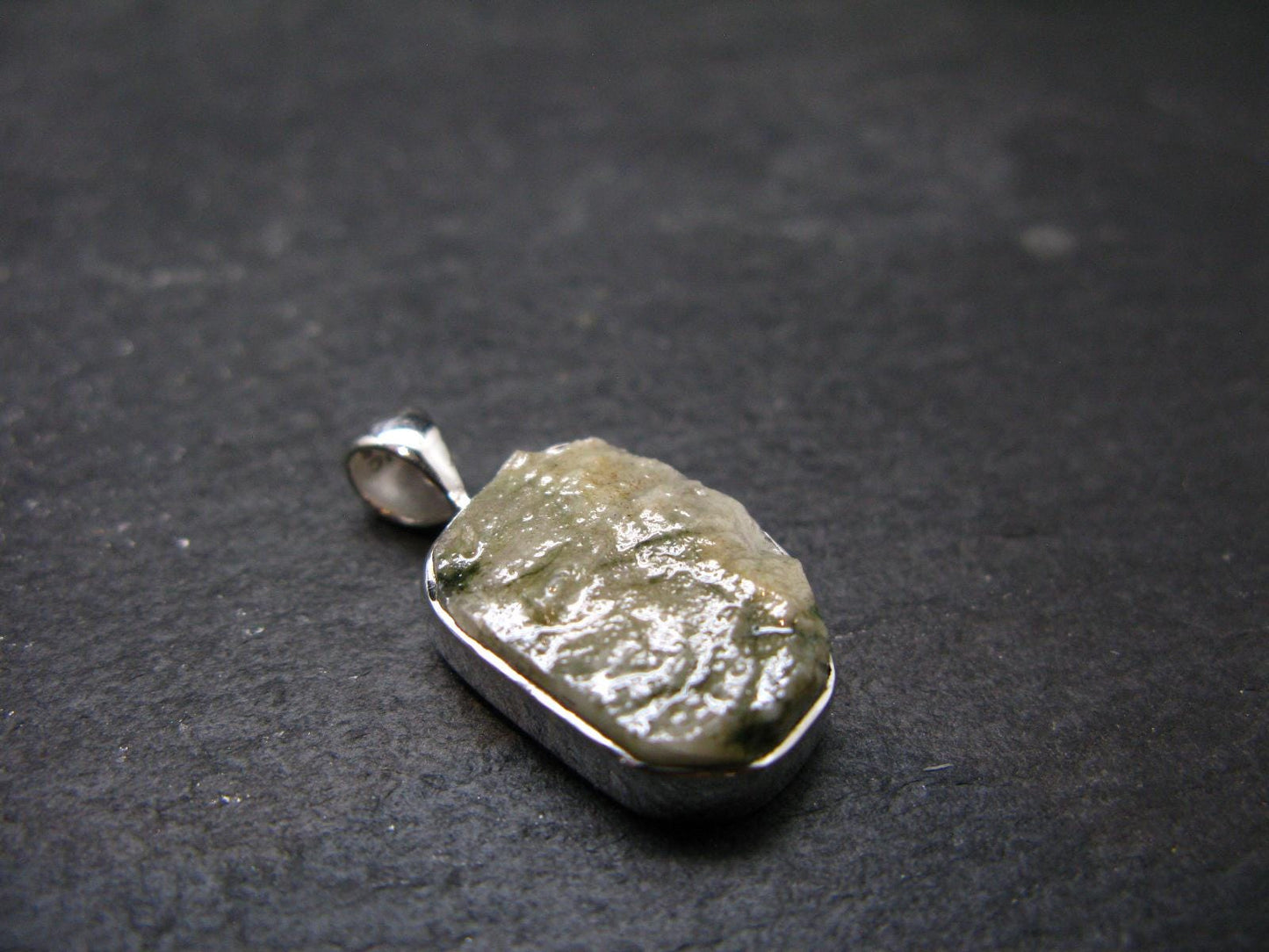 Phenakite Phenacite Crystal Silver Pendant From Brazil - 1.0" - 3.58 Grams