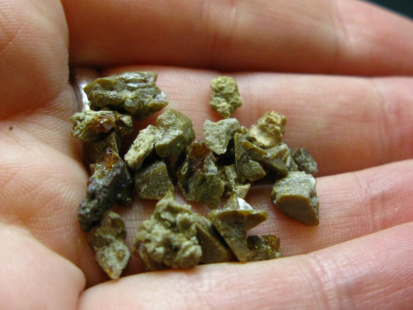 Rare Lot of 25 Monazite Crystals From Brazil - 5.24 Grams