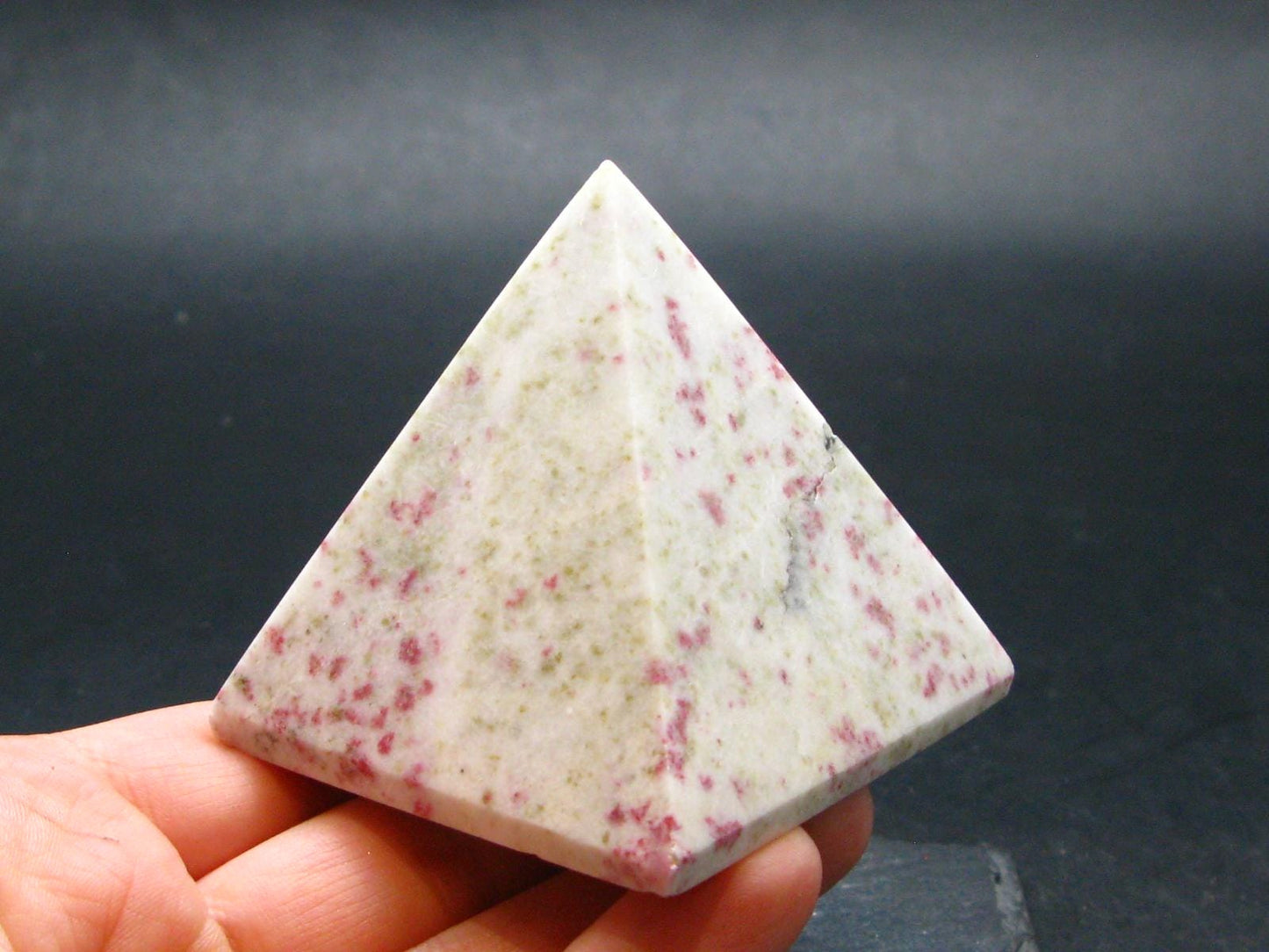Large Cinnabar in Quartz Pyramid from Peru - 150.35 Grams - 2.1"