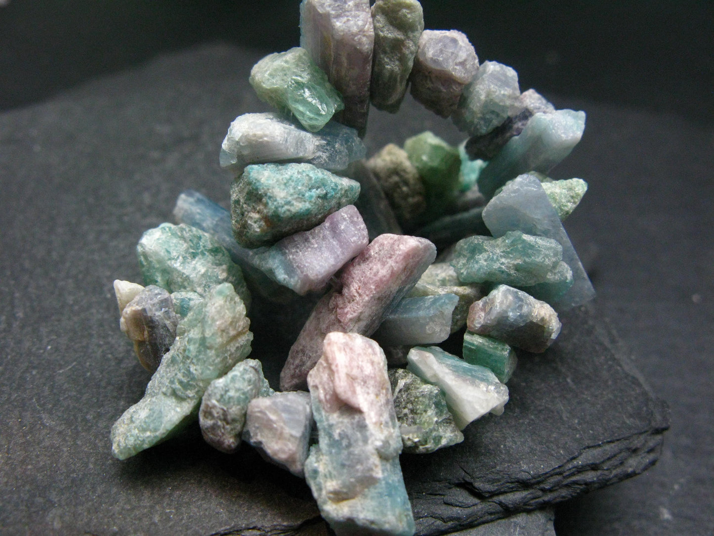 Paraiba Tourmaline Genuine Bracelet ~ 7 Inches ~ Crystal Beads