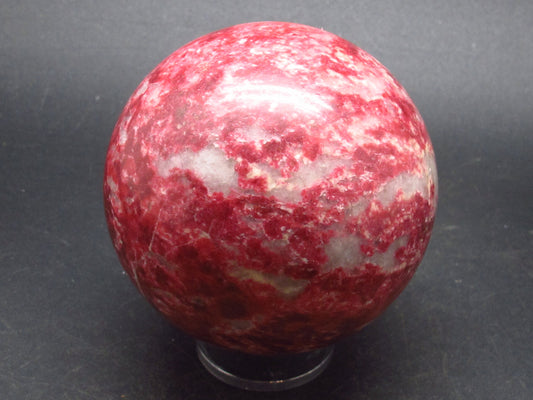 Rare Red Thulite Sphere Ball From Norway - 2.7" - 531 Grams