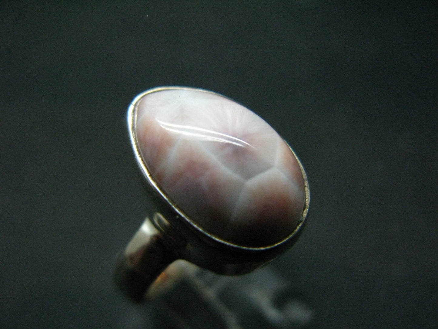 Natrolite Sterling Silver Ring From Indonesia - Size 8