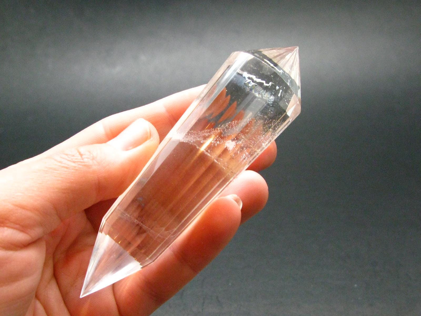 Perfect 12 Sided Smoky Quartz Vogel Crystal Healing Wand - 3.8"