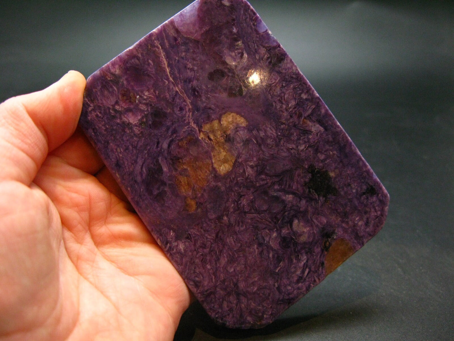 Large Nice Charoite Slab from Russia - 136.38 Grams - 3.8"