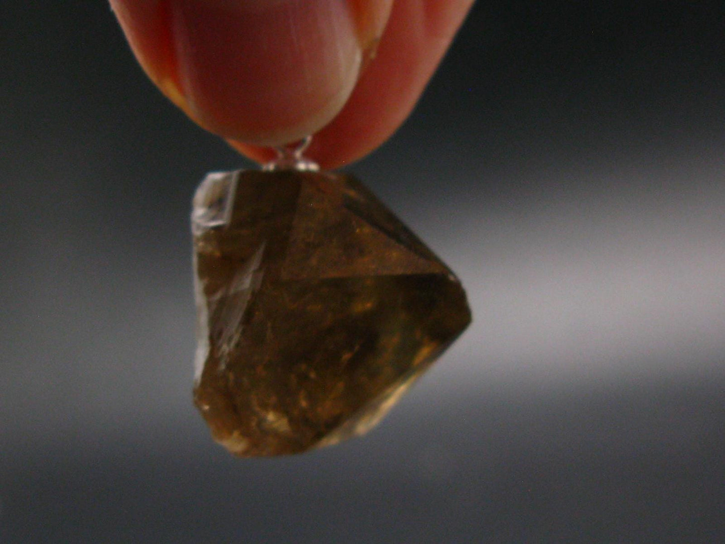 Natural Unheated Citrine Crystal Silver Pendant from Congo - 8.14 Grams
