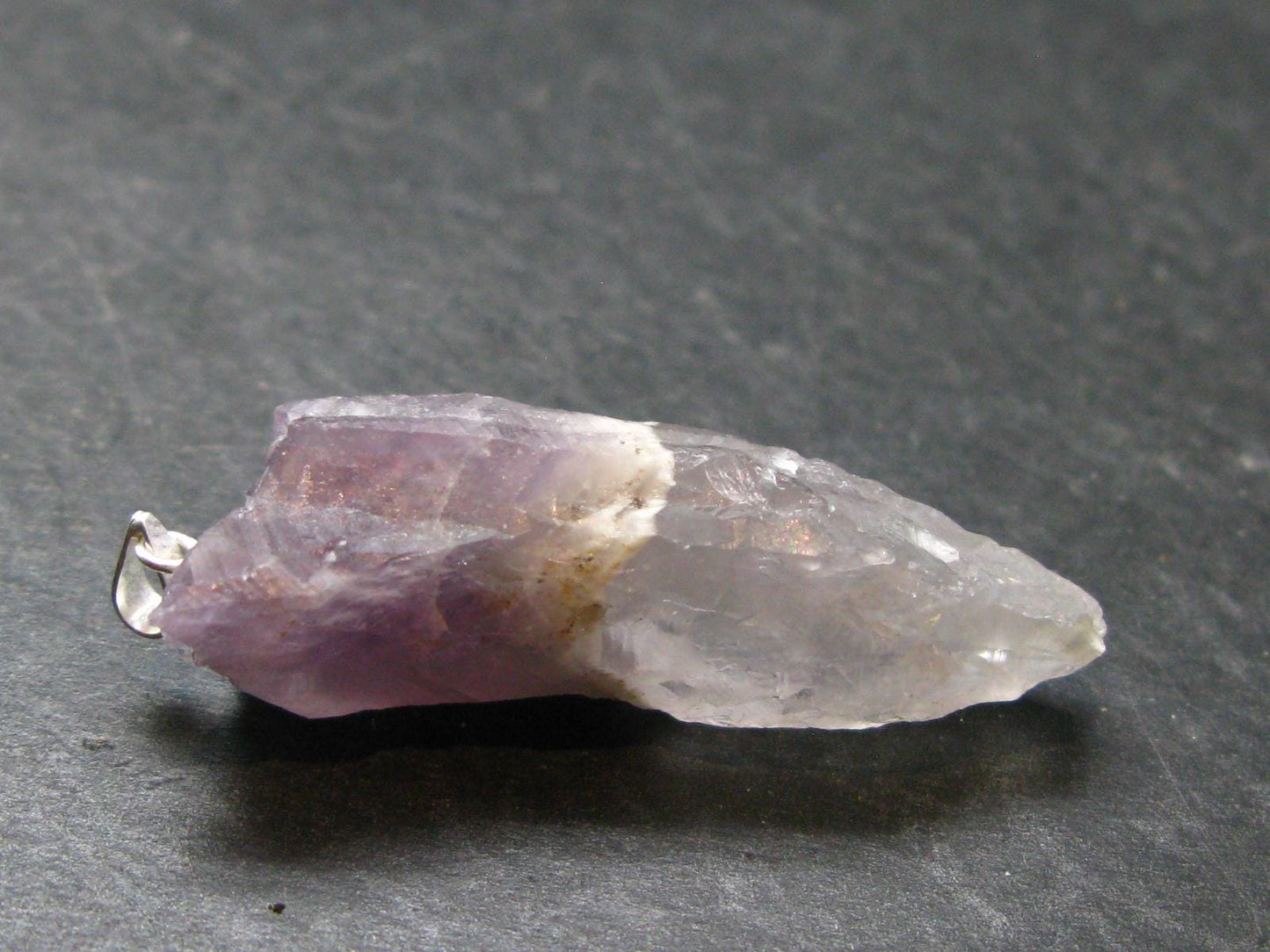 Rare Raw Auralite Super 23 Amethyst Silver Pendant From Canada - 1.8" - 8.38 Grams