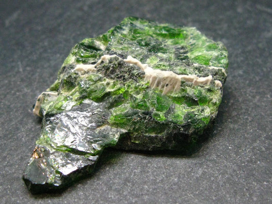 Gemmy Raw Natural Intense Forest Green Chrome Diopside Raw Piecet from Russia - 1.7"