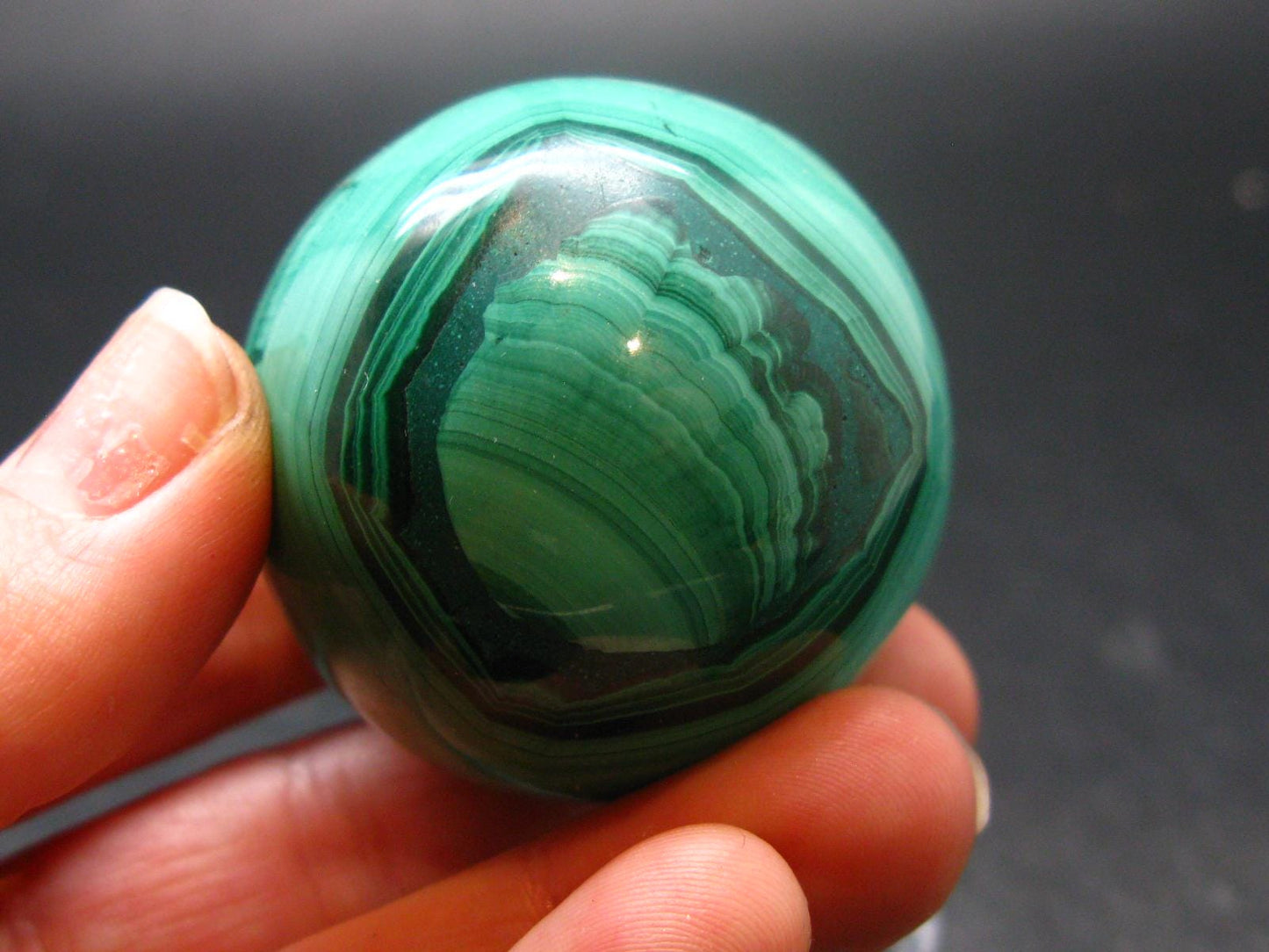 Amazing Rich Vivid Vibrant Green Malachite Sphere Ball From Congo - 1.6"