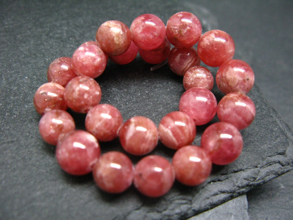 Rhodochrosite Genuine Bracelet ~ 7 Inches ~ 8mm Round Beads