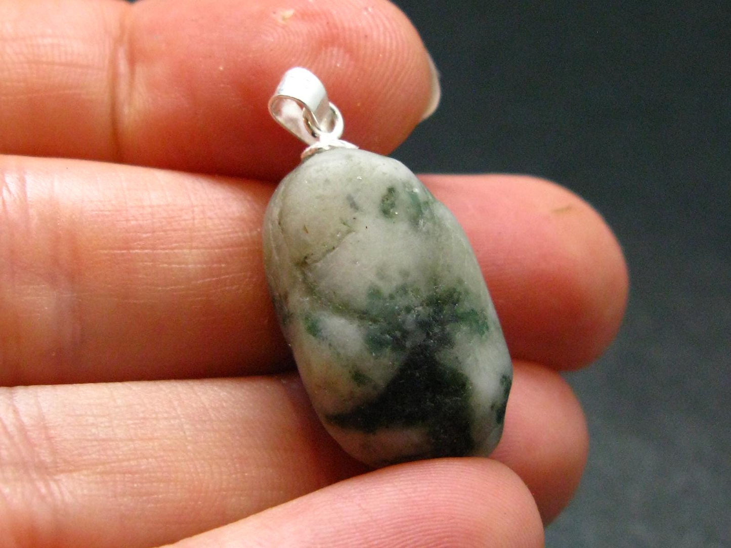 Phenakite Phenacite Tumbled Silver Pendant From Russia - 1.1" - 5.0 Grams