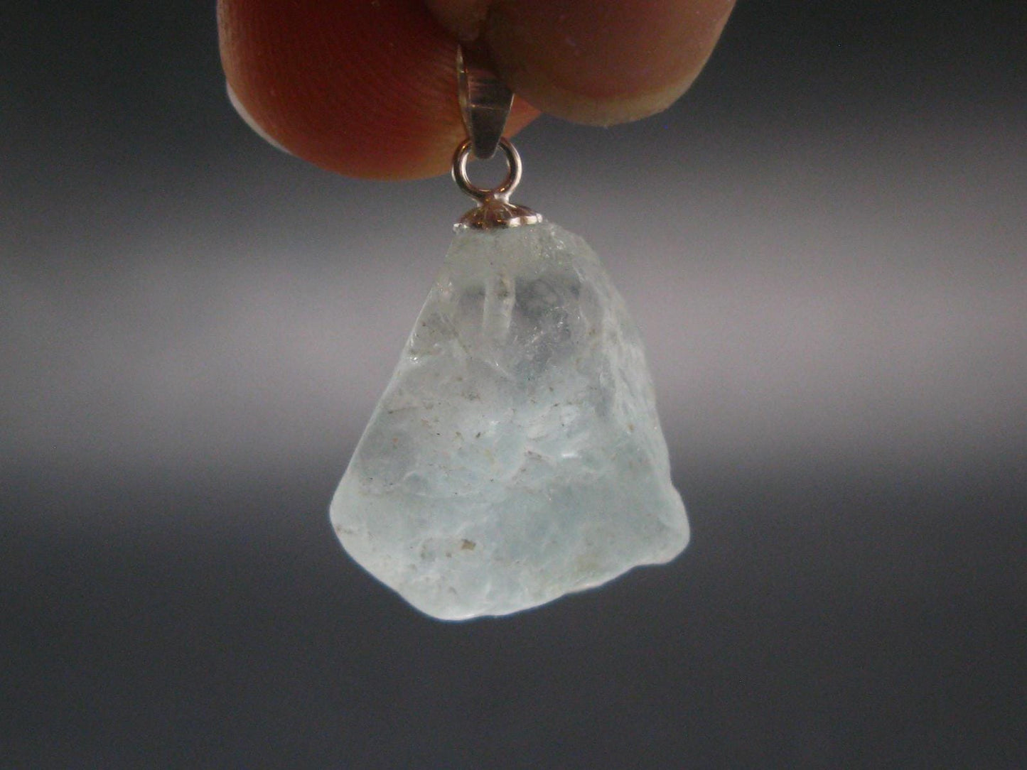 Natural Unheated Raw Gemmy Rich Blue Topaz Pendant from Brazil - 0.9" - 4.11 Grams