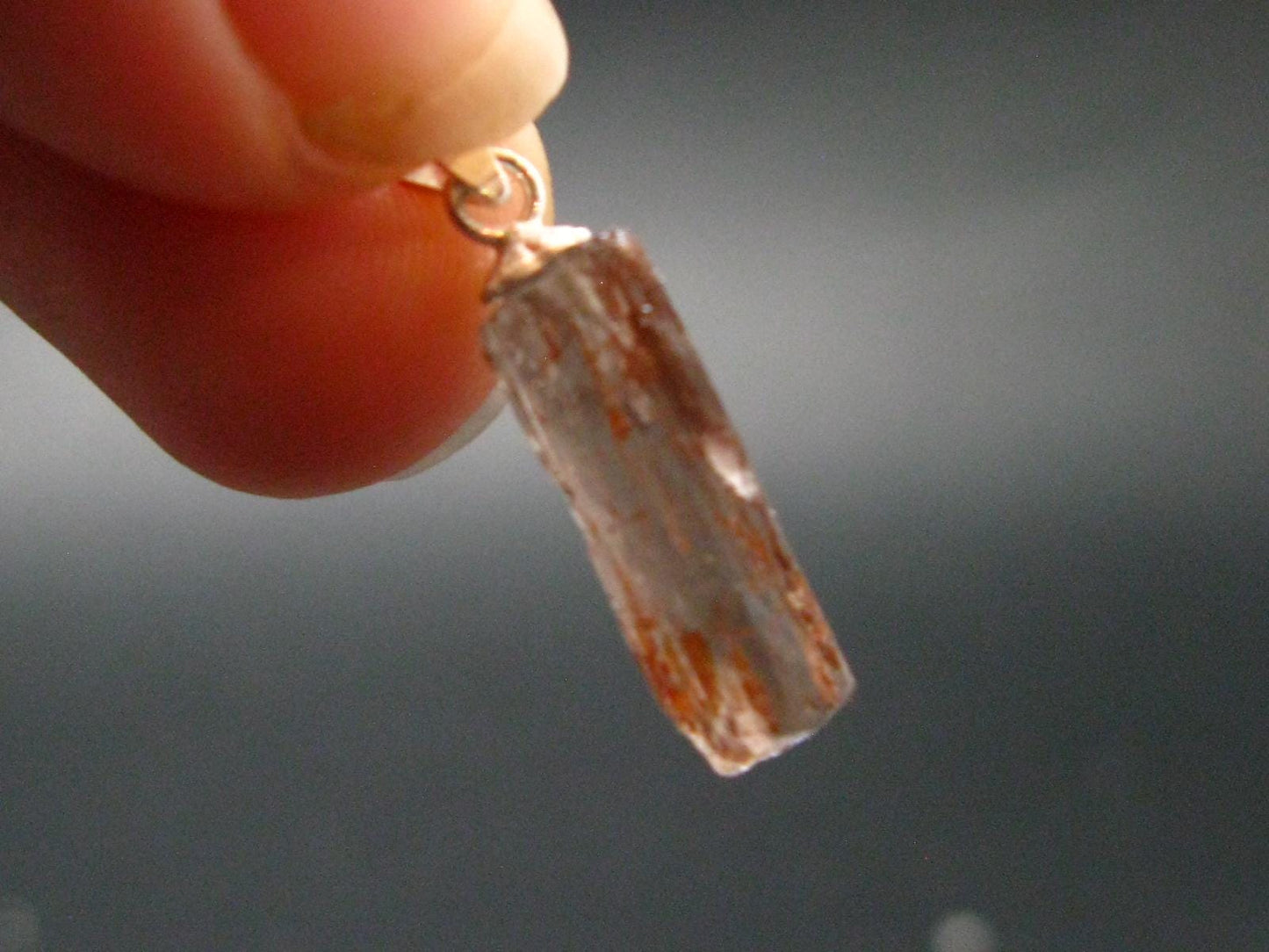 Purple Scapolite Pendant in SS From Afghanistan - 0.9" - 0.97 Grams
