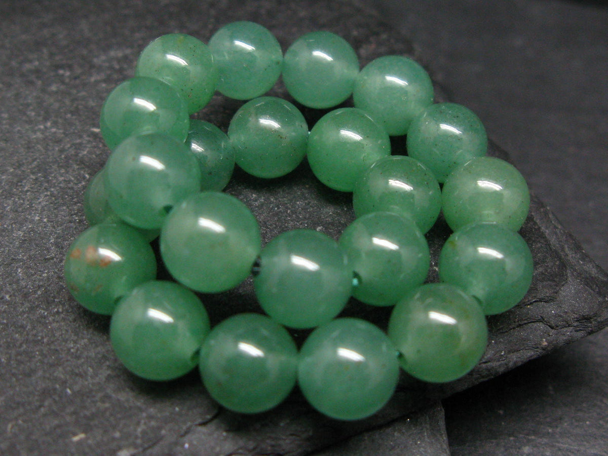 Green Aventurine Genuine Bracelet ~ 7 Inches ~ 8mm Round Beads