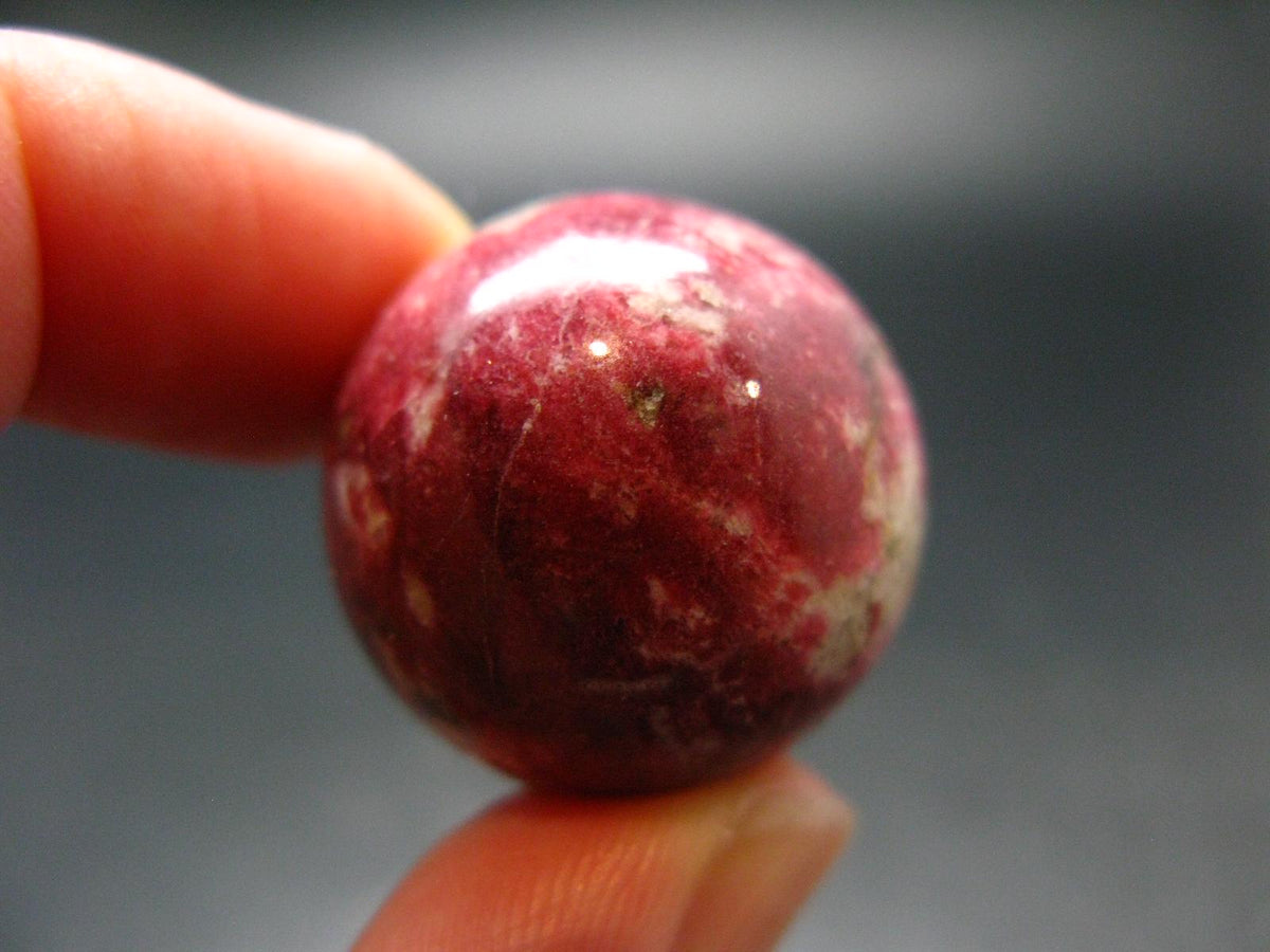 Rare Red Thulite Sphere Ball From Norway - 0.9" - 22.44 Grams
